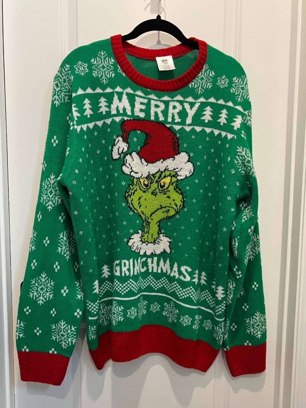 3/$15 💥♻ Dr. Seuss Grinch Merry Grinchmas Unisex Crew Sweater | Size XL | 7587